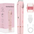 2-in-1 Electric Women's Shaver for Private Care, Bikini Trimmer, Painless & Wet/Dry, Rechargeable - Pink