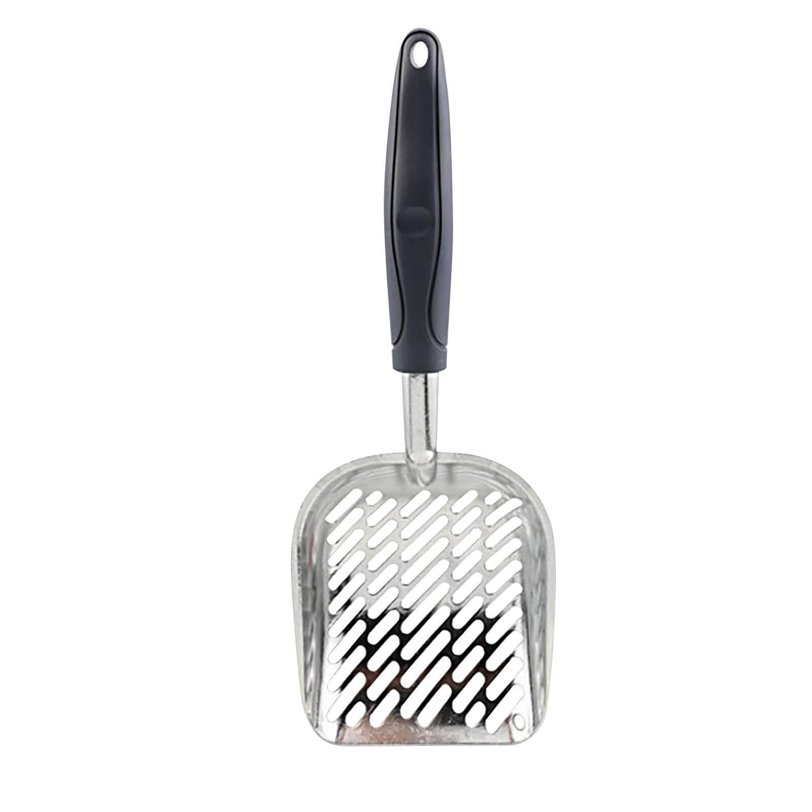 Metal Cat Litter Scoop Heavy Duty Alloy Matte Black