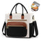 Insulated Lunch Bag Double Layer Leakproof Cooler Tote for Work - Brown