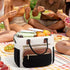 Insulated Lunch Bag Double Layer Leakproof Cooler Tote for Work - Black