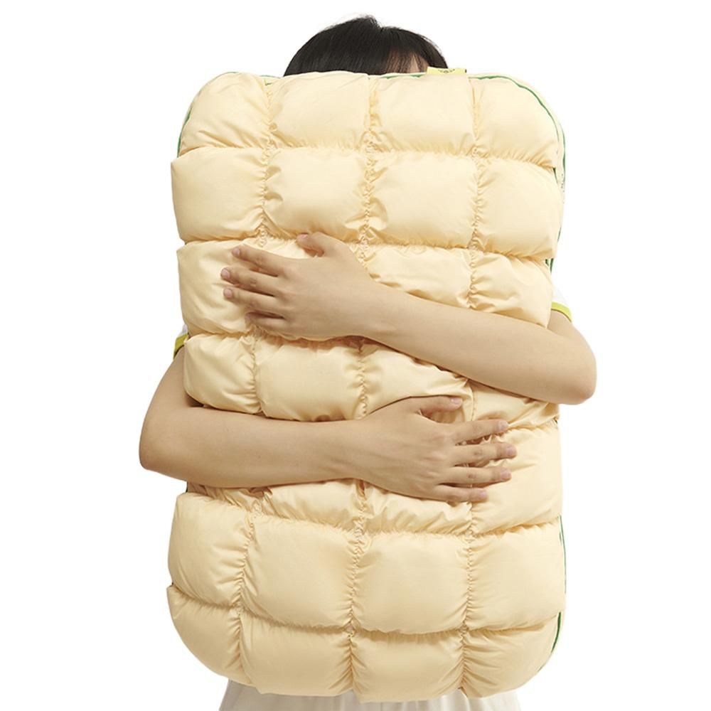 Fluffy Pillow Breathable Cute Pineapple Puff Pillow for Bedroom Sofa - Yellow