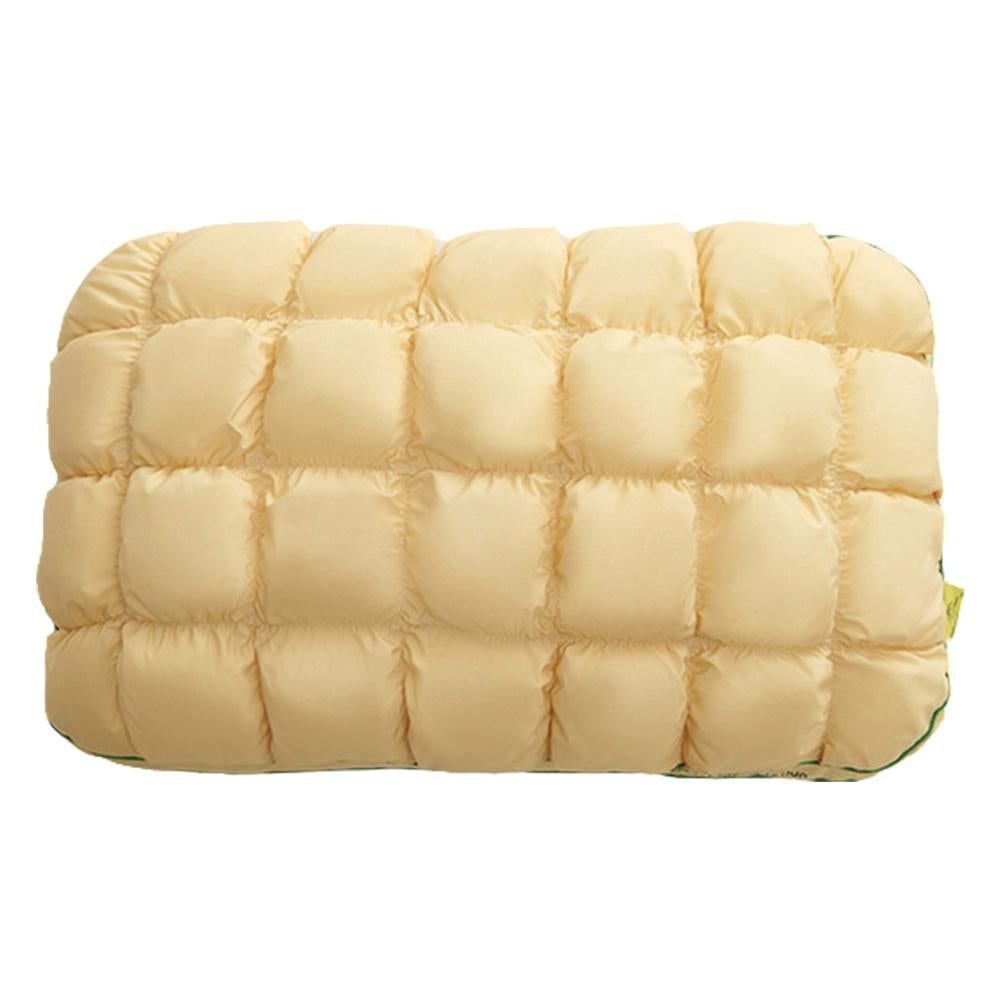 Fluffy Pillow Breathable Cute Pineapple Puff Pillow for Bedroom Sofa - Yellow