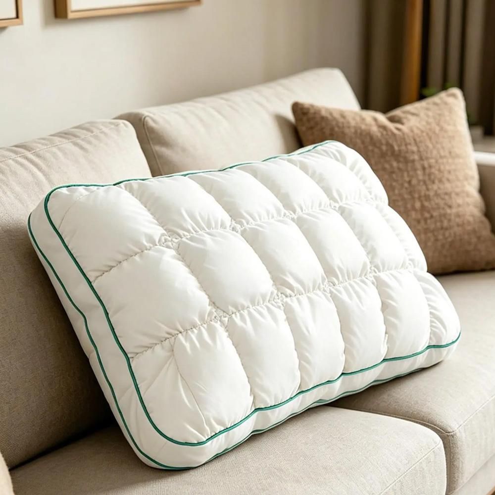 Fluffy Pillow Breathable Cute Pineapple Puff Pillow for Bedroom Sofa - White