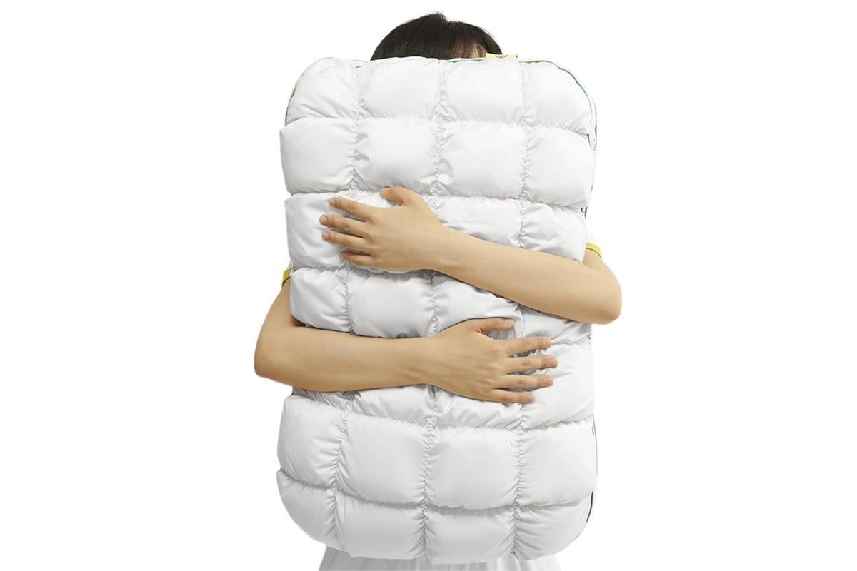 Fluffy Pillow Breathable Cute Pineapple Puff Pillow for Bedroom Sofa - White
