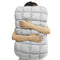 Fluffy Pillow Breathable Cute Pineapple Puff Pillow for Bedroom Sofa - Grey