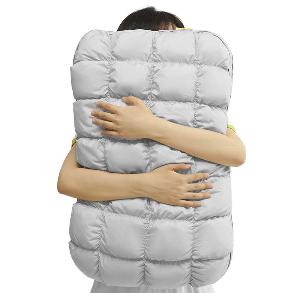 Fluffy Pillow Breathable Cute Pineapple Puff Pillow for Bedroom Sofa - Grey