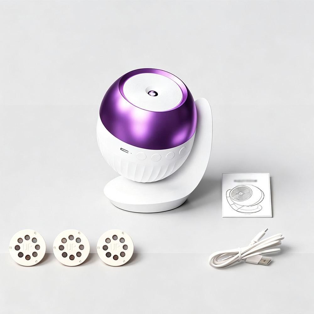 24 Pattern Star Projector Night Light with White Noise and Type C Power - White