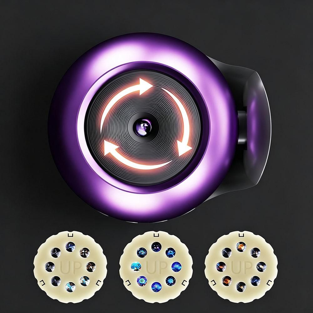 24 Pattern Star Projector Night Light with White Noise and Type C Power - White
