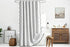 Waterproof Shower Curtain Thick Boho Wavy Edge With Rustproof Hooks - White
