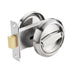 Hidden Door Lock Invisible Latch Double Sided Privacy Lock for Bedroom Bathroom Stainless Steel - Silver