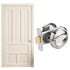 Hidden Door Lock Invisible Latch Double Sided Privacy Lock for Bedroom Bathroom Stainless Steel - Silver