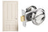 Hidden Door Lock Invisible Latch Double Sided Privacy Lock for Bedroom Bathroom Stainless Steel - Silver