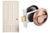Hidden Door Lock Invisible Latch Double Sided Privacy Lock for Bedroom Bathroom Stainless Steel - Red Bronze