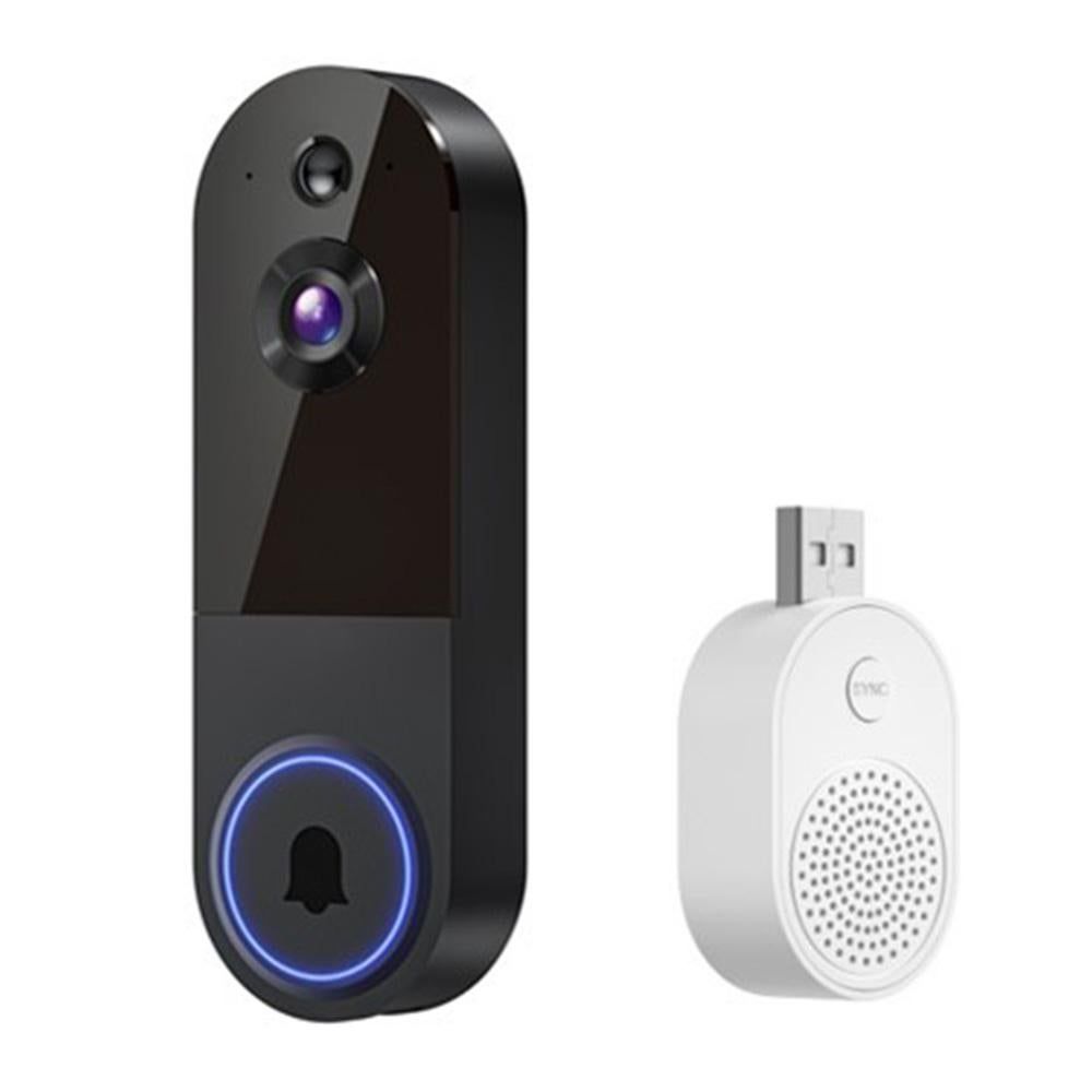 Wireless Video Doorbell Camera Outdoor Doorbell Camera - Black