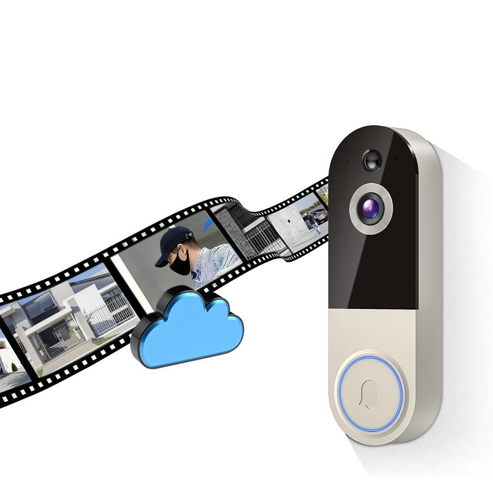 Wireless Video Doorbell Camera Outdoor Doorbell Camera - White