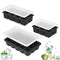 3 Pack Silicone Ice Cube Trays with Lids Large Ice Mold for Freezer - Black