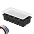 3 Pack Silicone Ice Cube Trays with Lids Large Ice Mold for Freezer - Black