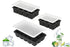 3 Pack Silicone Ice Cube Trays with Lids Large Ice Mold for Freezer - Black