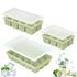 3 Pack Silicone Ice Cube Trays with Lids Large Ice Mold for Freezer - Blue