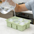 3 Pack Silicone Ice Cube Trays with Lids Large Ice Mold for Freezer - Green