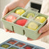 3 Pack Silicone Ice Cube Trays with Lids Large Ice Mold for Freezer - Green