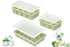 3 Pack Silicone Ice Cube Trays with Lids Large Ice Mold for Freezer - Green