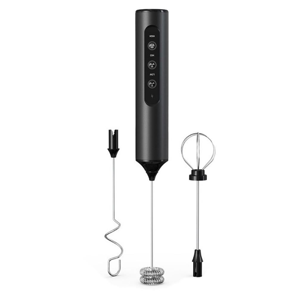 Electric Milk Frother 3 in 1 Egg Whisk Mixer 3 Speeds Rechargeable Handheld