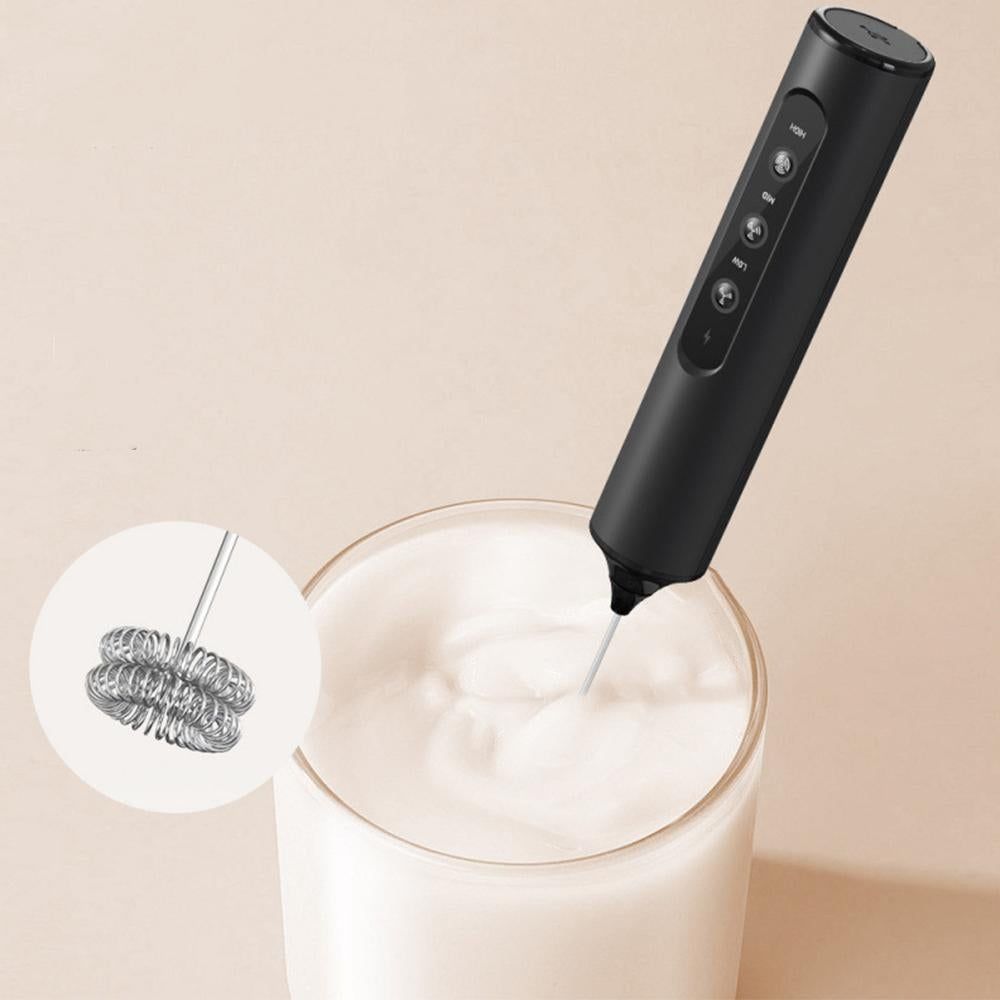 Electric Milk Frother 3 in 1 Egg Whisk Mixer 3 Speeds Rechargeable Handheld