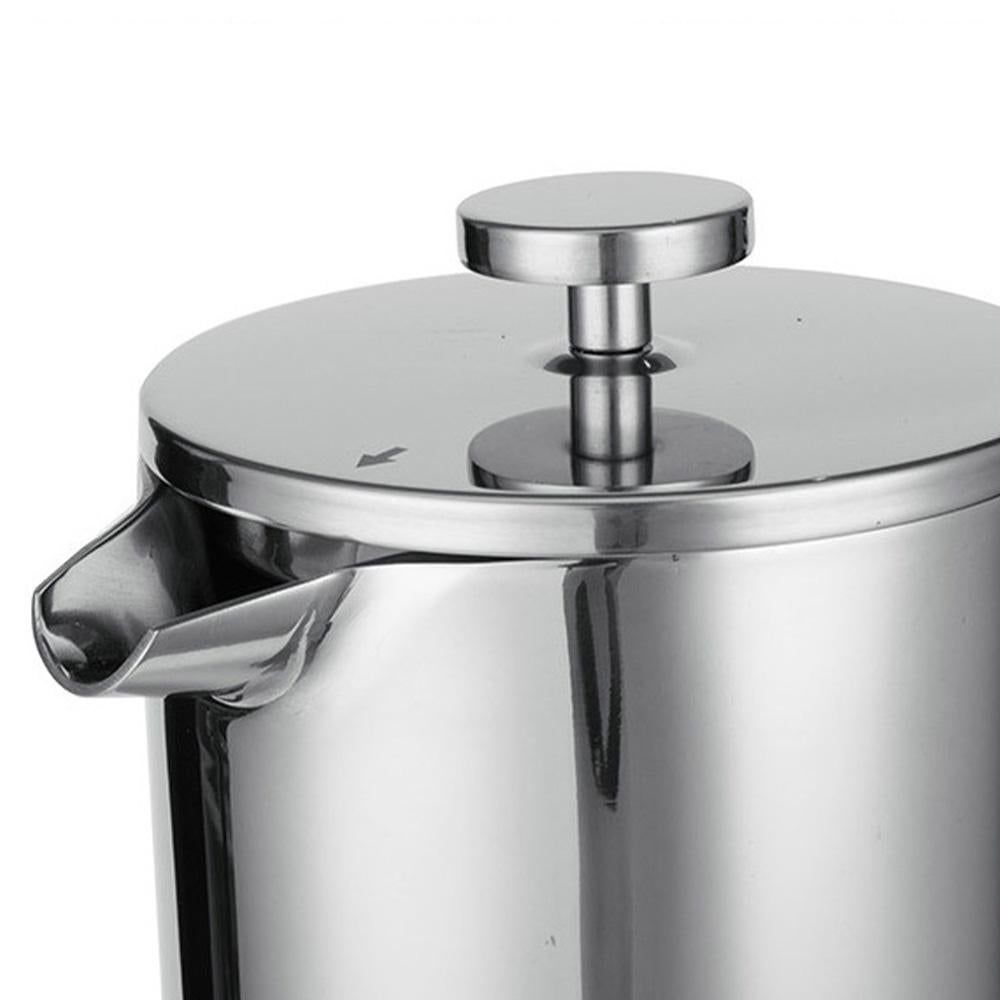French Press Coffee Maker 304 Stainless Steel Double-Wall Insulated for Camping and Home - S