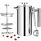 French Press Coffee Maker 304 Stainless Steel Double-Wall Insulated for Camping and Home - M