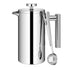 French Press Coffee Maker 304 Stainless Steel Double-Wall Insulated for Camping and Home - M