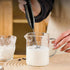Handheld Milk Frother USB Rechargeable 3 Speeds Electric Foam Wand with 2 Whisks - Black
