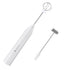 Handheld Milk Frother USB Rechargeable 3 Speeds Electric Foam Wand with 2 Whisks - White