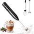Handheld Milk Frother USB Rechargeable 3 Speeds Electric Foam Wand with 2 Whisks - White