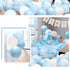 Birthday Party Decor Set: “HAPPY BIRTHDAY” Balloons + Bunting + Crown Set, Birthday Party Decor - Blue Set