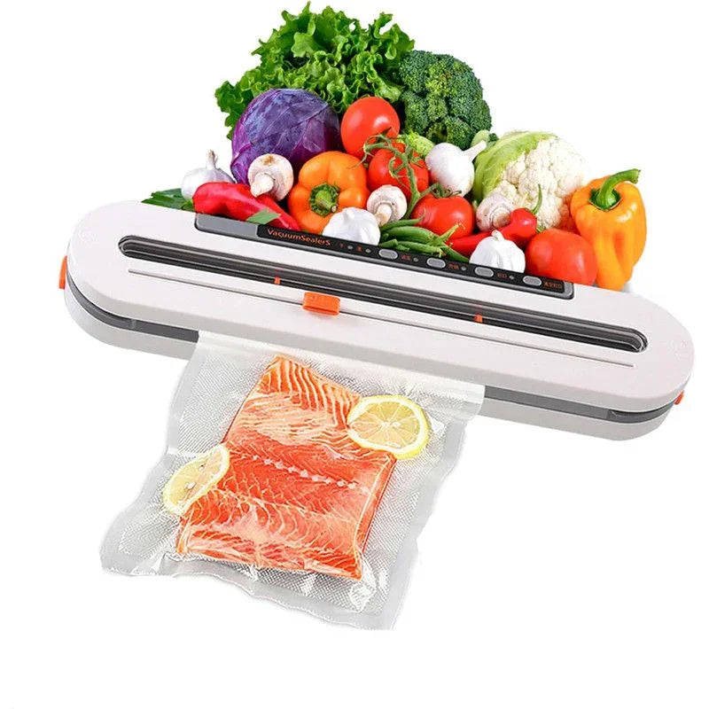 Home Vacuum Sealer, All-in-One Automatic Food Preservation Machine for Dry and Wet Items, 30cm Extended Sealing Vacuum Packer, One-Touch Vacuuming to Prevent Odor Transfer and Leaks, Compatible with External Vacuuming, Spot Vacuuming, Dry, and Wet Modes—W