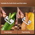2 Pack Multi-functional Stainless Steel Peeler Set, Wooden Handle Vegetable Peeler & Scallion Slicer with Bottle Opener for Kitchen