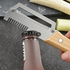 2 Pack Multi-functional Stainless Steel Peeler Set, Wooden Handle Vegetable Peeler & Scallion Slicer with Bottle Opener for Kitchen