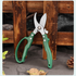 2-Pack Gardening Pruning Shears Set, 30Cr13 Stainless Steel Straight & Curved Shears with Non-Slip Handles for Gardens, Orchards, and Flower Arrangements—Green