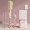 6-in-1 Portable Silicone Bottle Brush Set with Drying Storage Box, All-Purpose Cleaner for Baby Bottles, Nipples, and Straw Cups—Pink