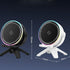 Bluetooth Speaker 2-in-1 Phone Stand, Dual-Mode RGB Ambient Light, Hi-Fi Stereo Audio—Black