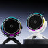 Bluetooth Speaker 2-in-1 Phone Stand, Dual-Mode RGB Ambient Light, Hi-Fi Stereo Audio—White