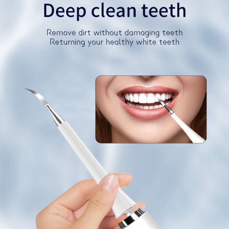 Multifunctional Electric Dental Cleaner, Tartar Remover, 2-in-1 Handheld Electric Toothbrush Oral Cleaning Device—Green