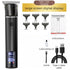 Digital Display Hair Clipper, Professional T-Blade Trimmer for Bald Heads & Hair Carving—Black
