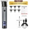 Digital Display Hair Clipper, Professional T-Blade Trimmer for Bald Heads & Hair Carving—Gray