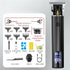 Professional Digital Display Hair Clipper, Multi-Accessory T-Blade Trimmer for Bald Heads & Hair Carving—Black