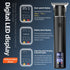 Professional Digital Display Hair Clipper, Multi-Accessory T-Blade Trimmer for Bald Heads & Hair Carving—Gray