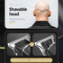 Professional Digital Display Hair Clipper, Multi-Accessory T-Blade Trimmer for Bald Heads & Hair Carving—Gray