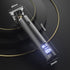 Professional Digital Display Hair Clipper, Multi-Accessory T-Blade Trimmer for Bald Heads & Hair Carving—Gray