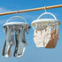 Round Multi-clip Drying Rack, Multi-functional Clothes Hanger for Socks & Underwear—White